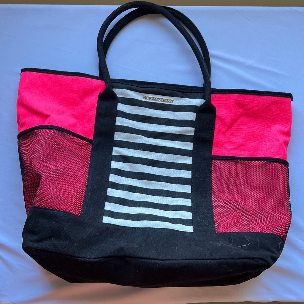 Victoria’s Secret Neon Pink Canvas Tote
